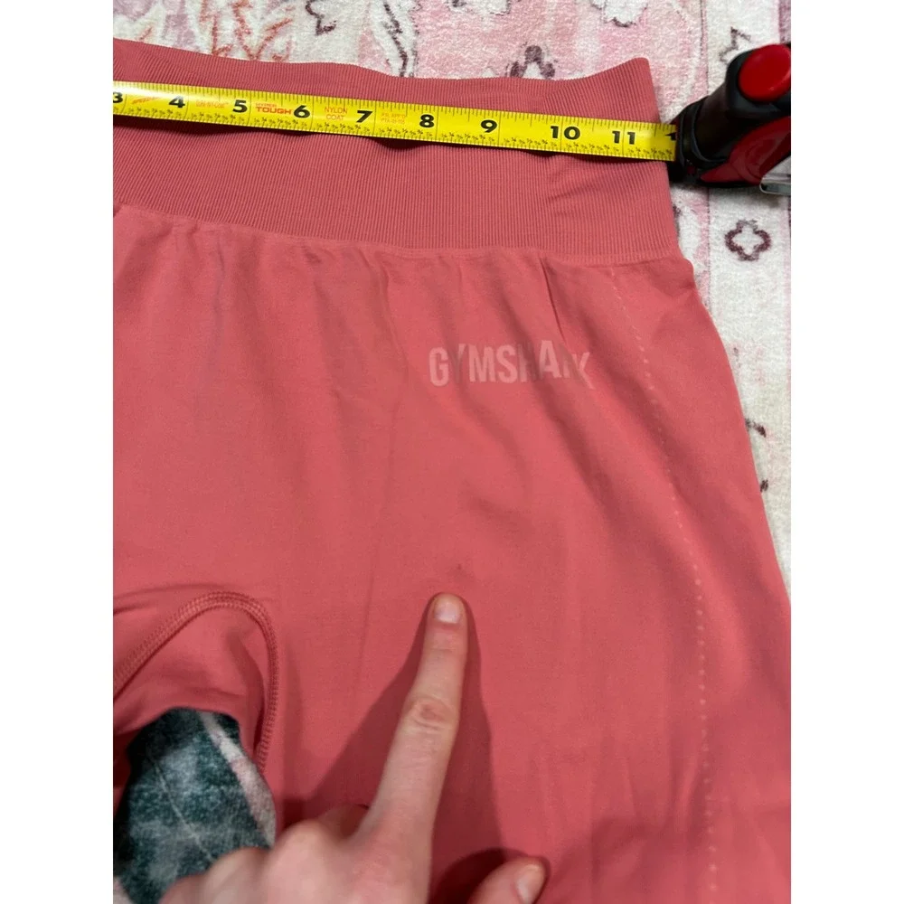 Gymshark Vital Seamless Leggings Coral Pink Orange Workout High Waist‎ Small